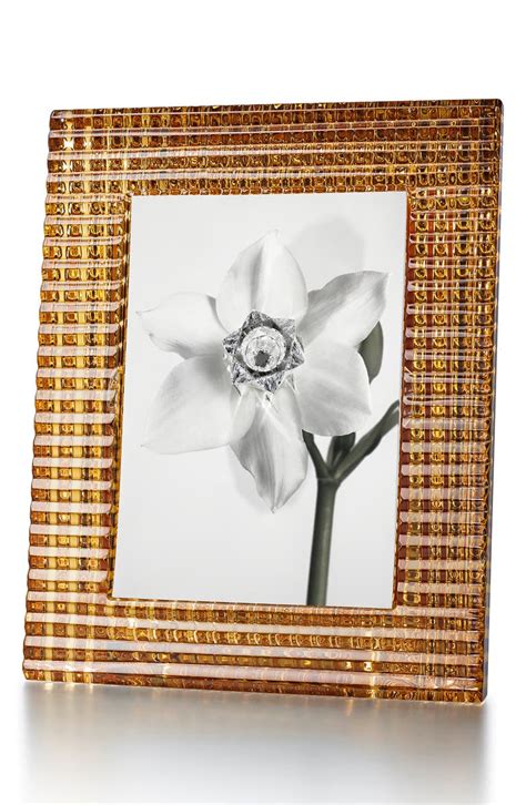 Baccarat Eye Crystal Picture Frame, Gold .